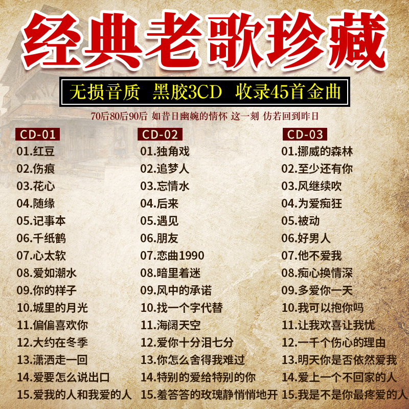 正版汽车载cd碟片2025抖音流行歌酒吧dj经典老歌粤语无损音乐光盘