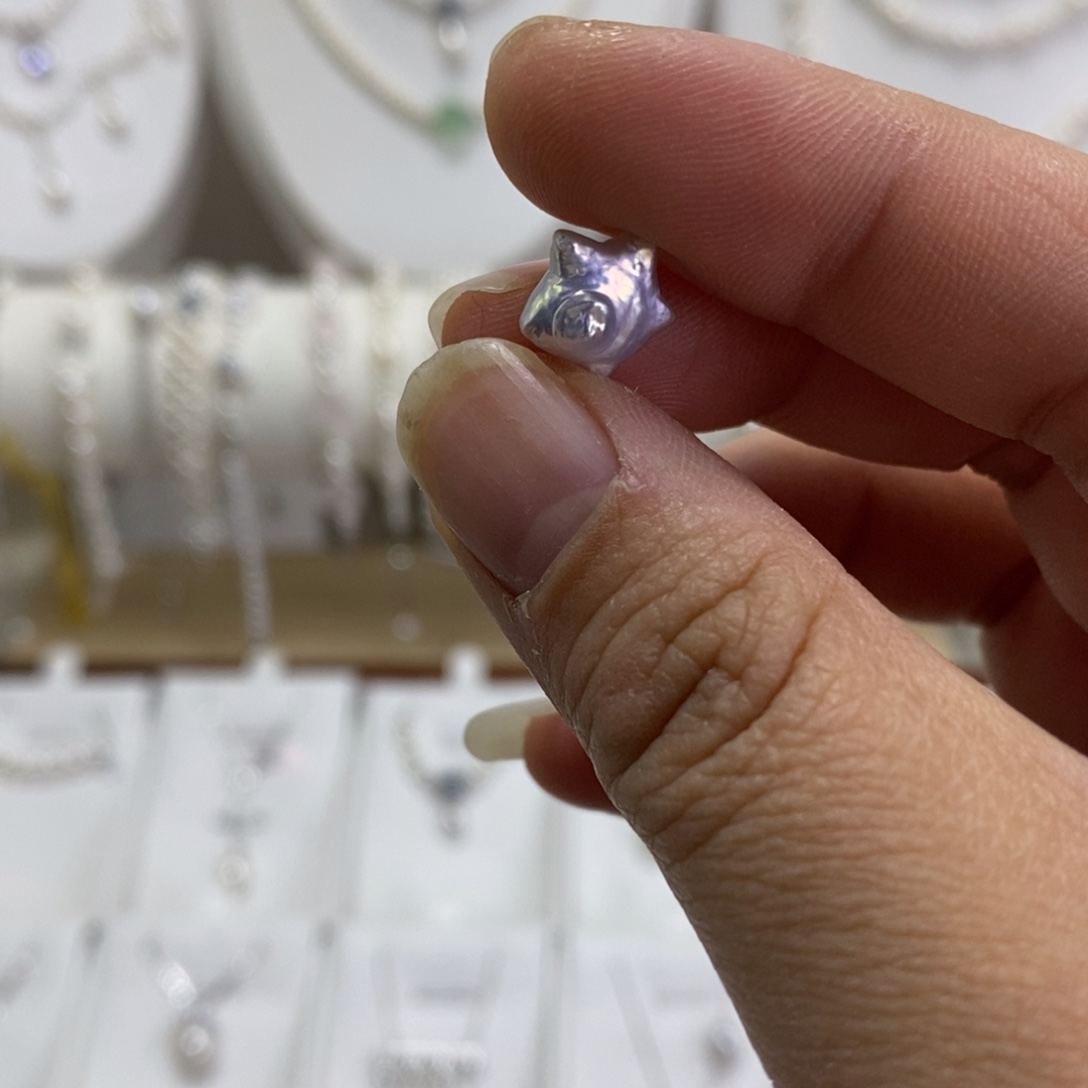 瑶***哈淡水珍珠颈饰银S925镶嵌