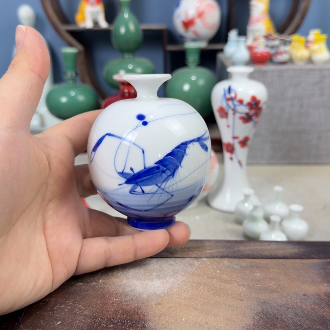 陶瓷手工小花器摆件