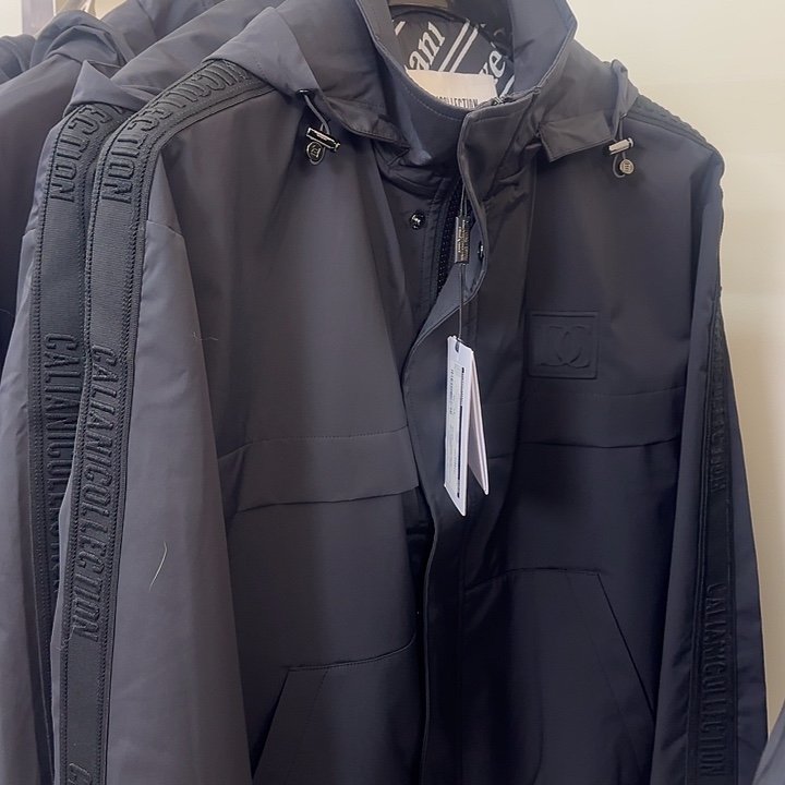 48码外套黑色透视上衣黑色皮裤