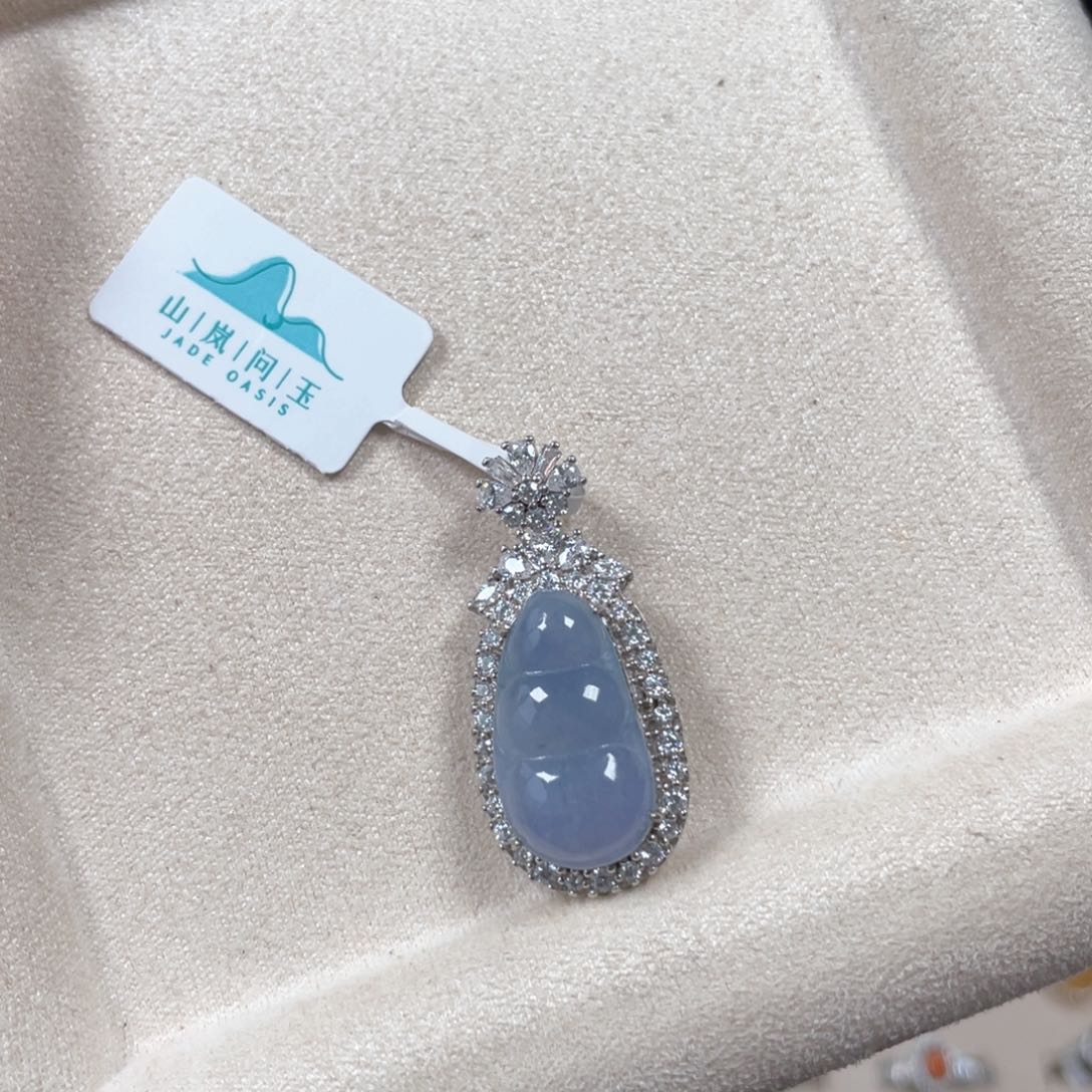 翡翠颈饰银S925镶嵌58880