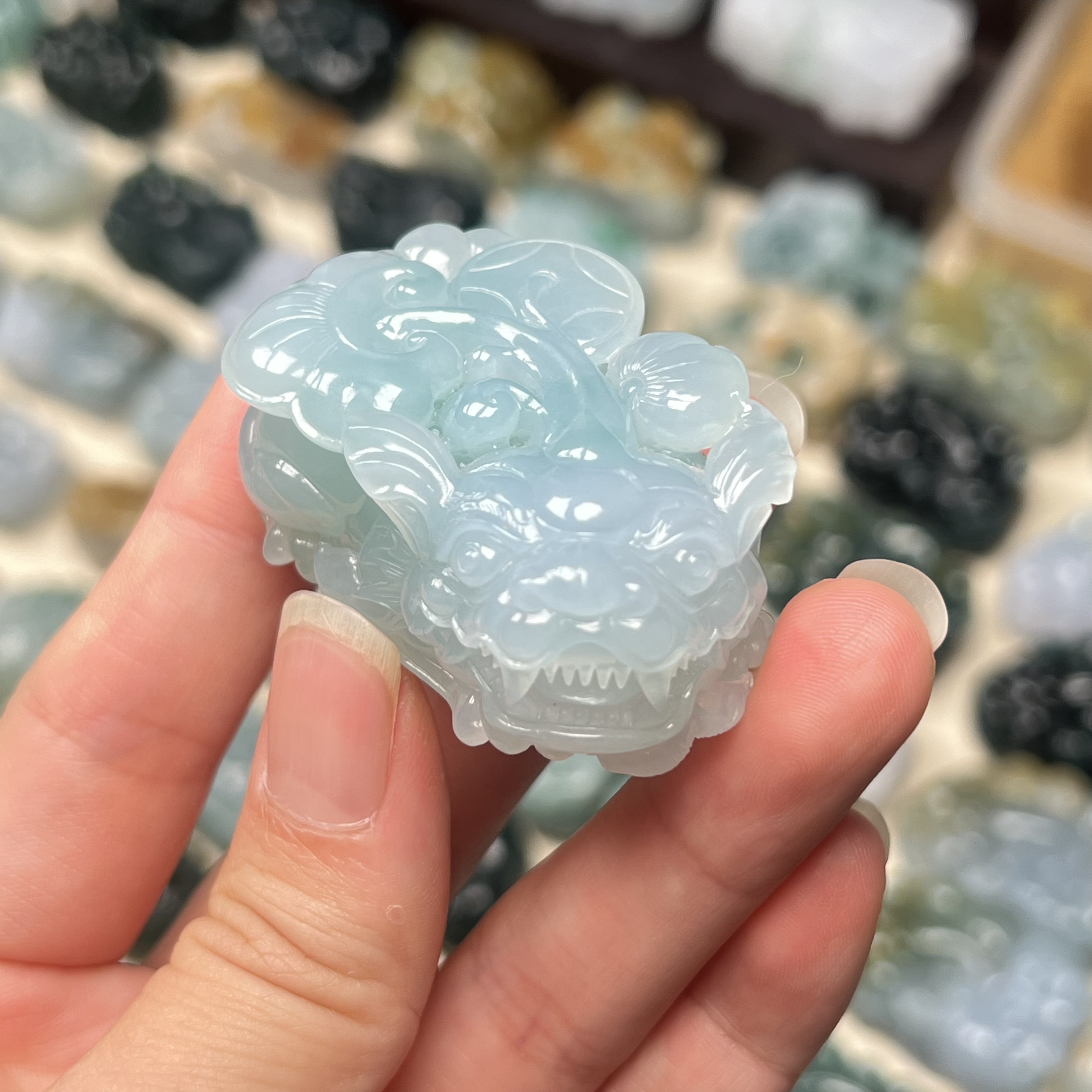  天然A货翡翠貔貅男女款吊坠 玉貔貅项链皮丘皮球貔恘玉坠