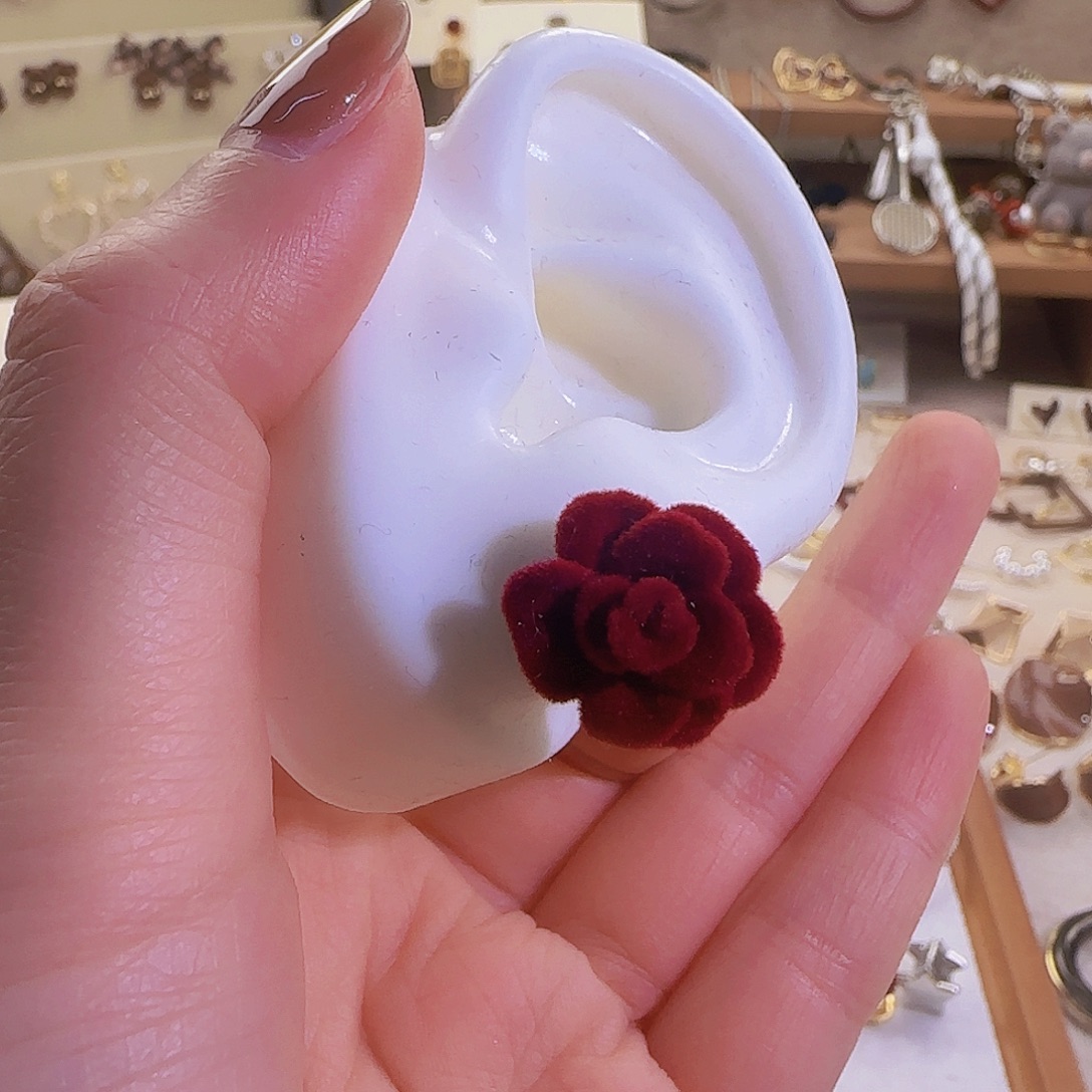 仿珍珠铜合金925银耳钉