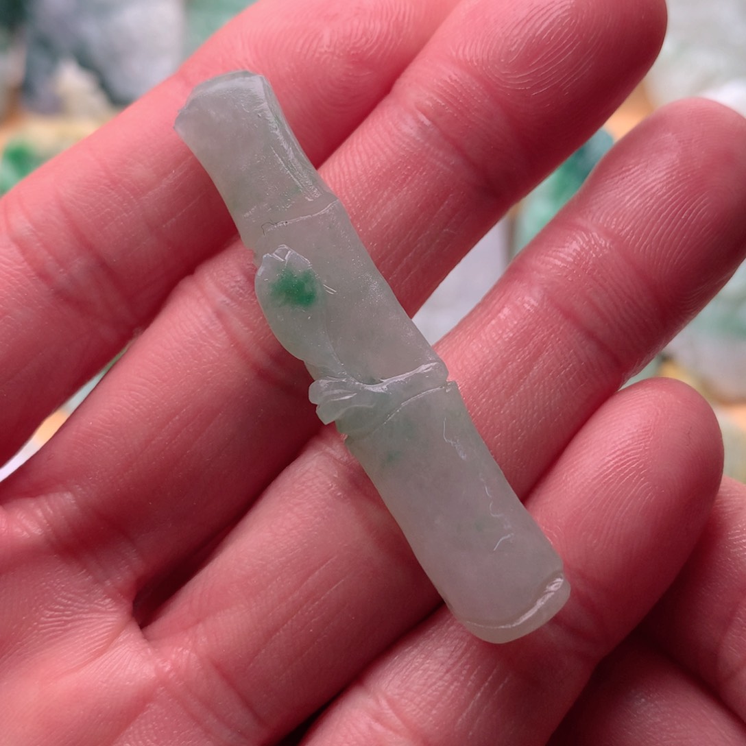 定制翡翠未镶嵌竹节