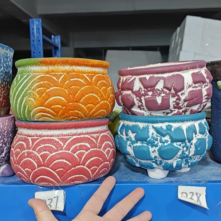 红陶吸水透气的白陶花盆凑满12发货