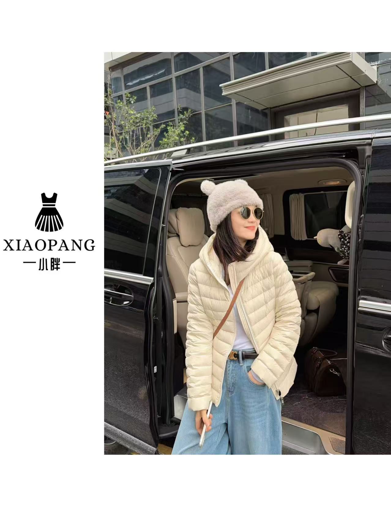 【小胖家】1017设计感修身连帽排骨羽绒服