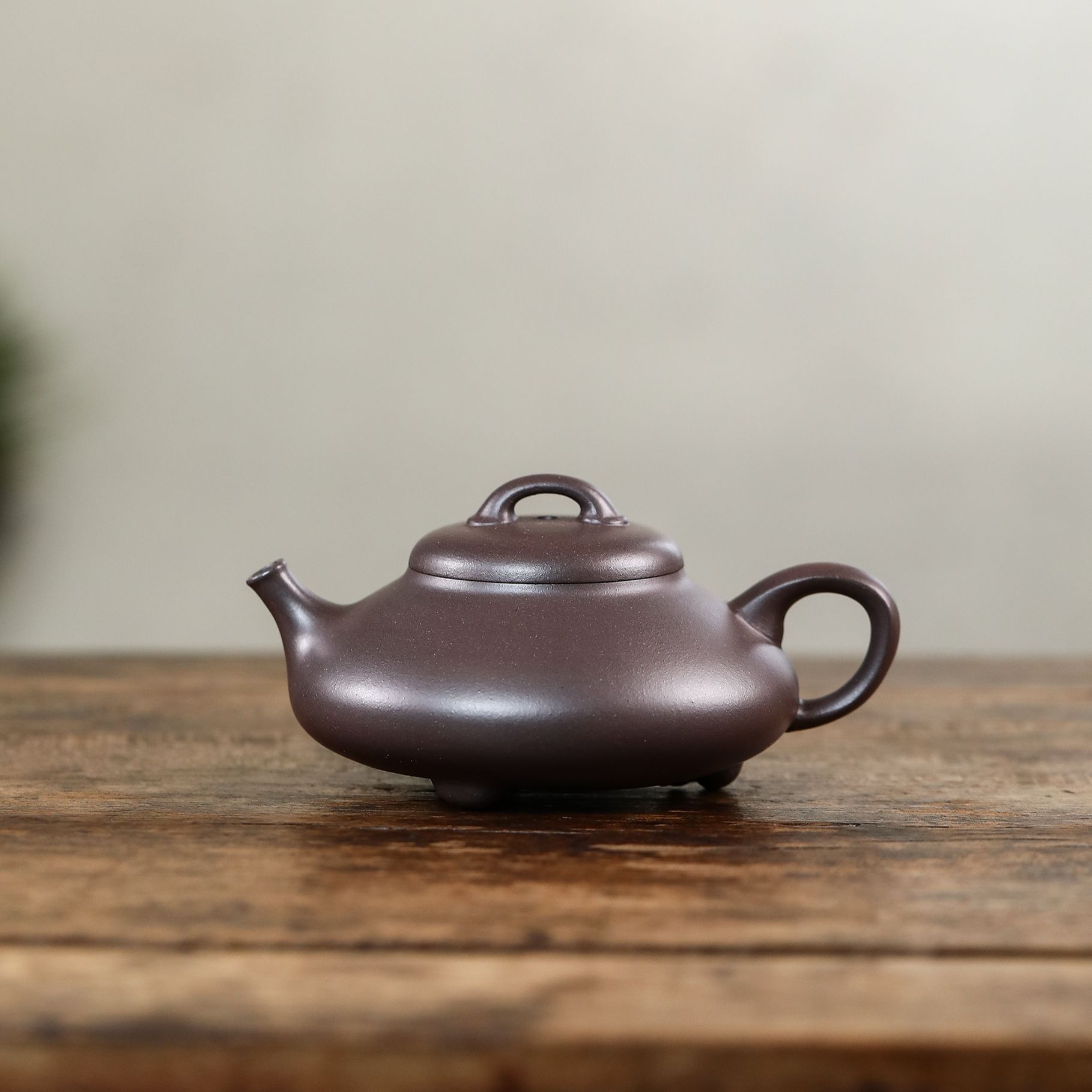 宜鼎兴大水潭天青半手工韵瓢壶手工茶壶手工艺小容量