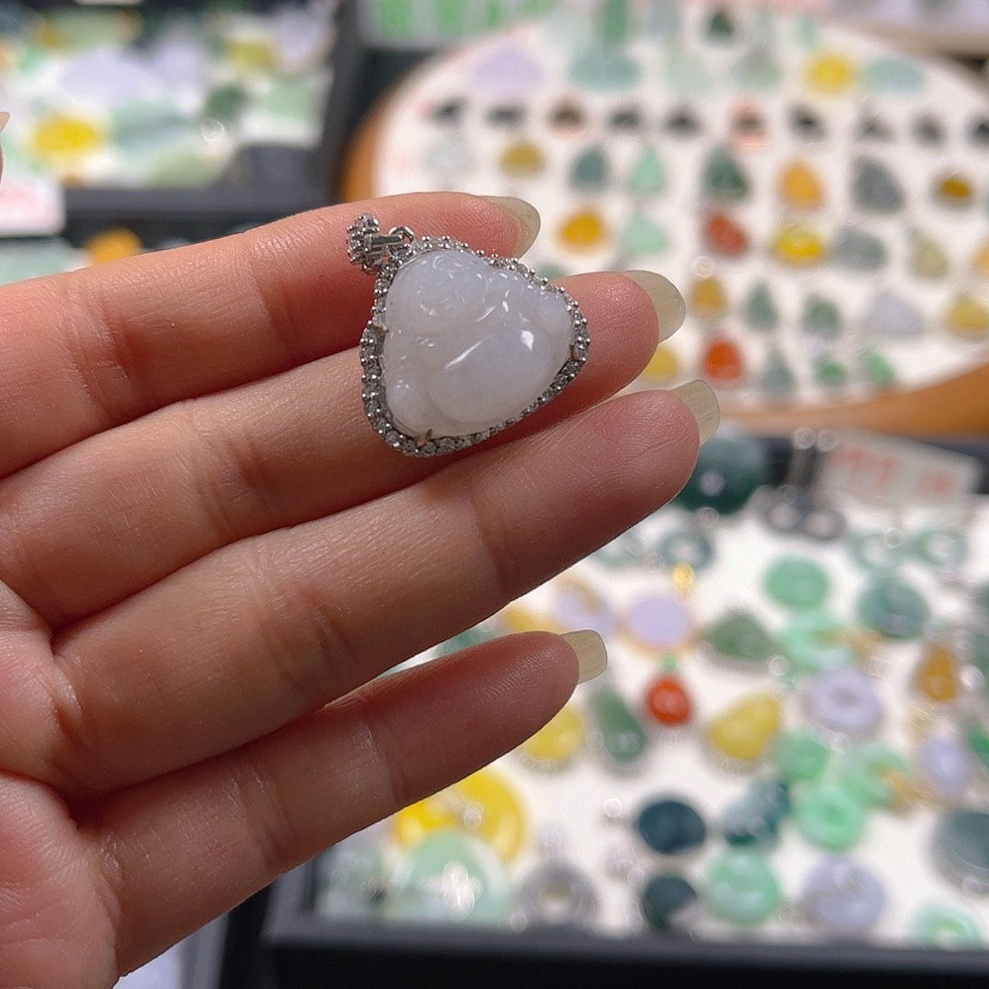 【闪购商品】翡翠颈饰银S925镶嵌M****?吊坠