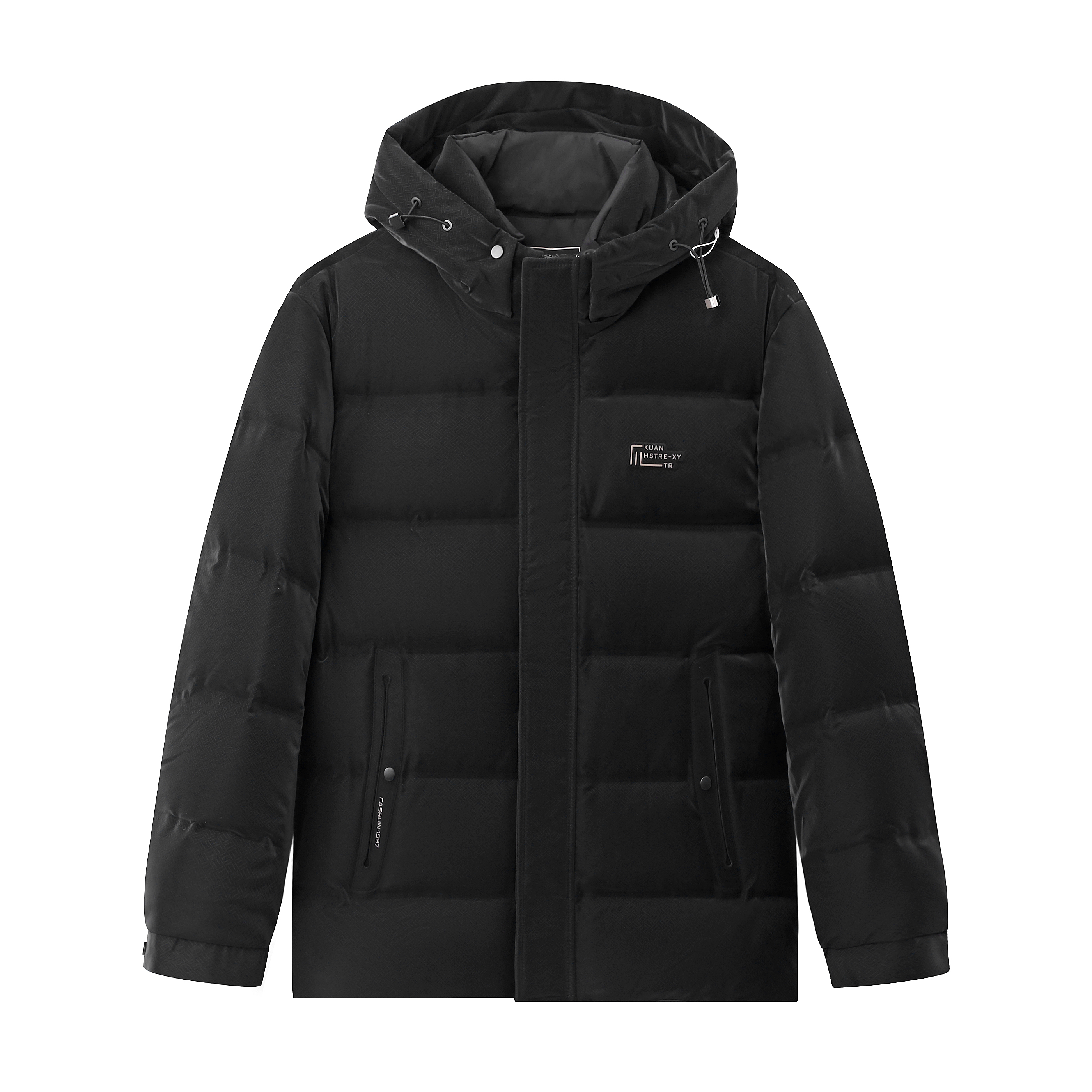 J93收口袖合格品保暖连帽运动羽绒服