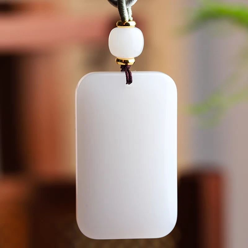 （正品保真）新疆金丝玉平安无事牌吊坠 30✖️50百搭玉佩