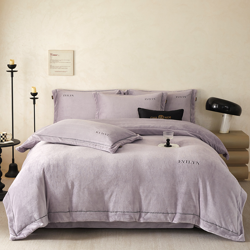 新款-香奈牛奶绒四件套-高端轻奢四件套