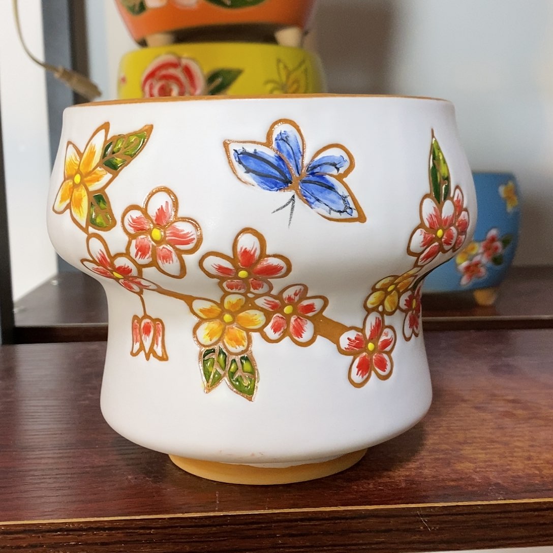 红陶韩式多肉植物花盆