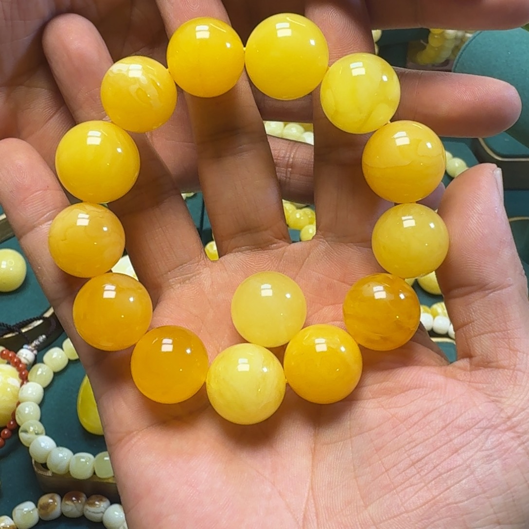 未镶嵌蜜蜡珠宝奇石P****e焦皮17.5+单圈47.6