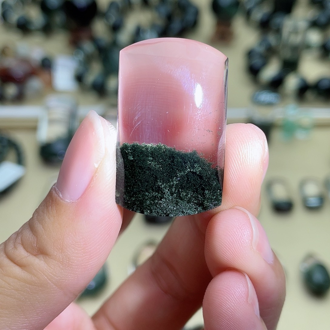 水晶颈饰未镶嵌绿幽灵聚宝盆无事牌