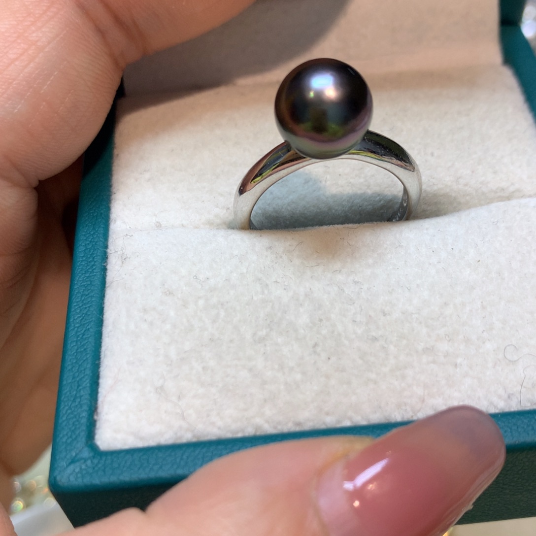 海水珍珠戒指银S925镶嵌