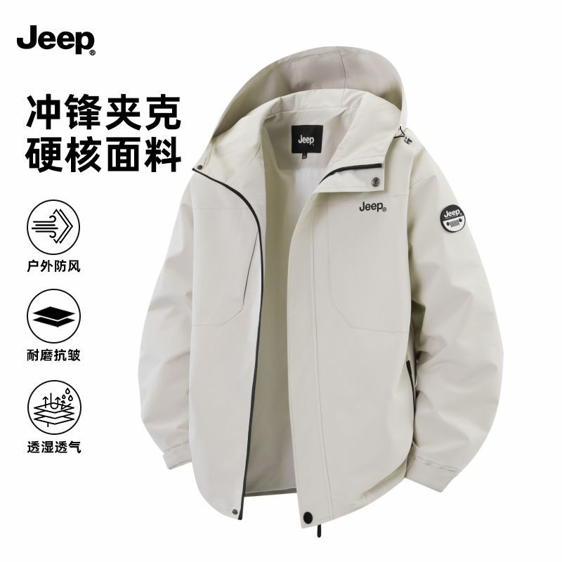 Jeep吉普美式休闲工装夹克男士春秋季爆款宽松百搭外套