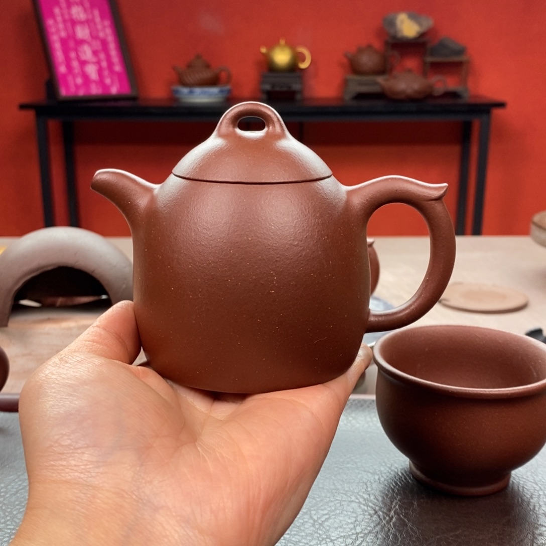 茶壶紫砂底槽清秦权240cc全手➕底槽清杯子