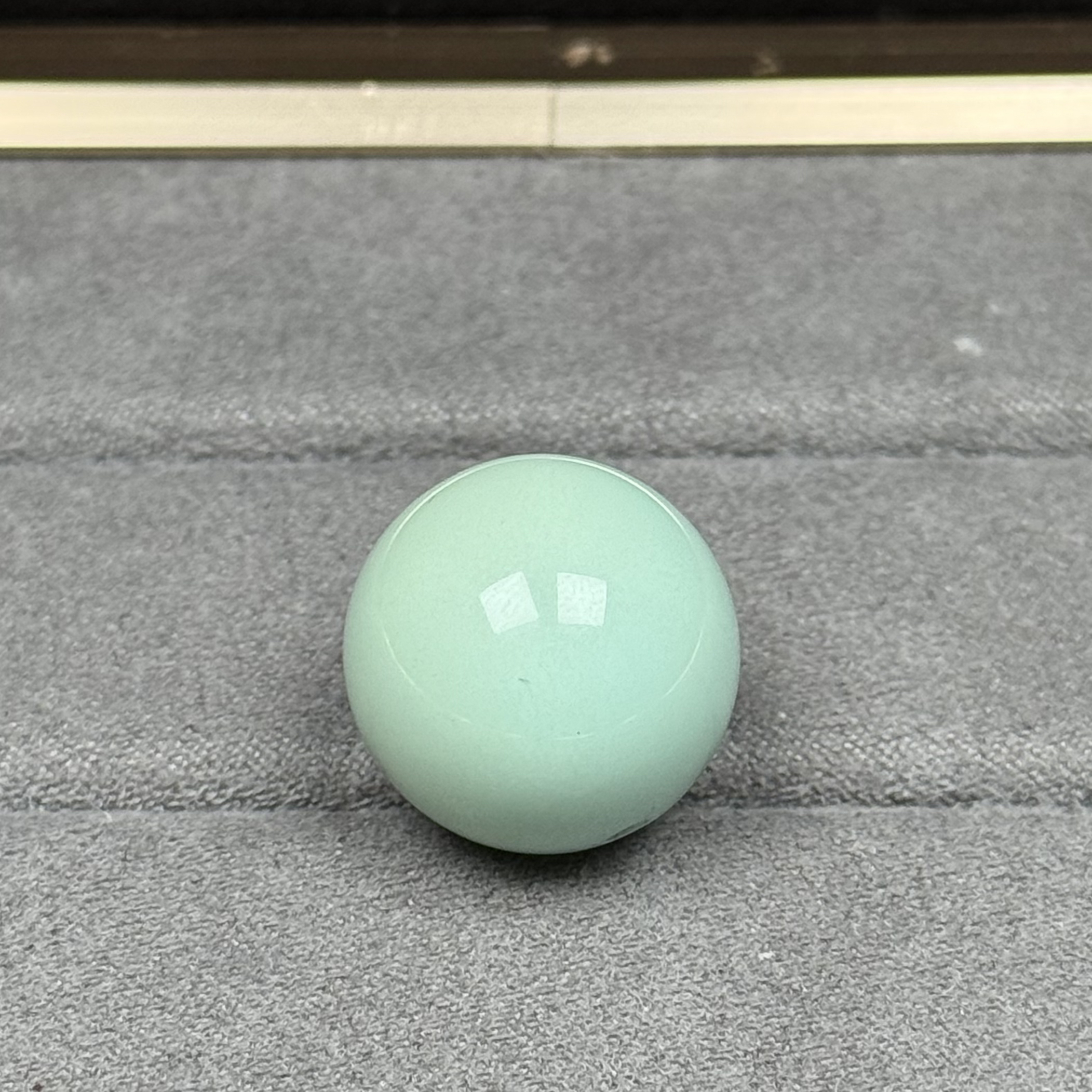 【伟伟鉴定】原矿绿松石 高瓷浅绿 无铁线 圆珠单珠配饰17.3mm