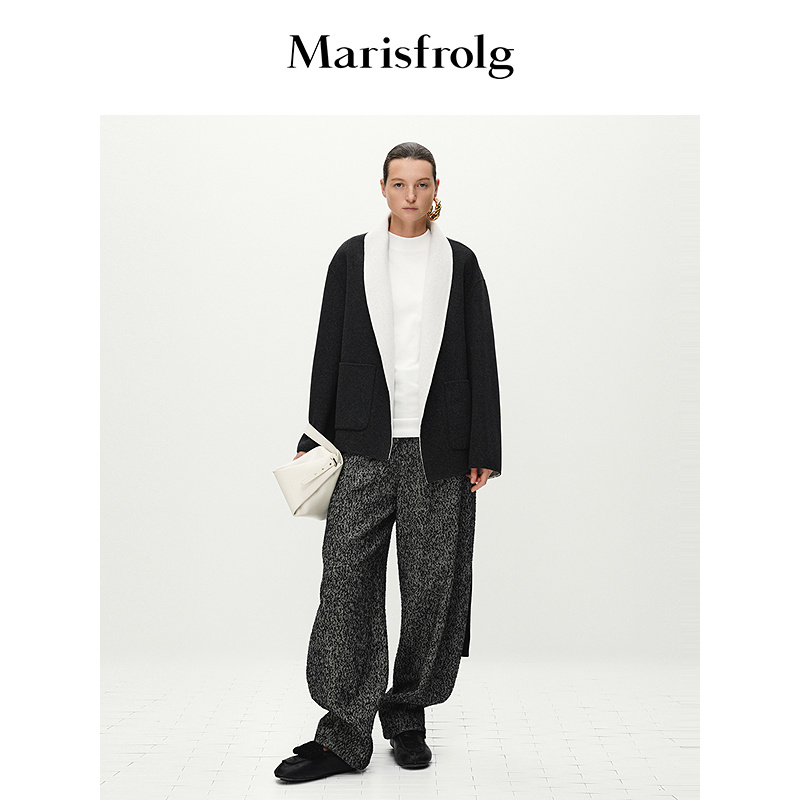 【艺术时装大衣】Marisfrolg玛丝菲尔毛呢外套A1EG4178D