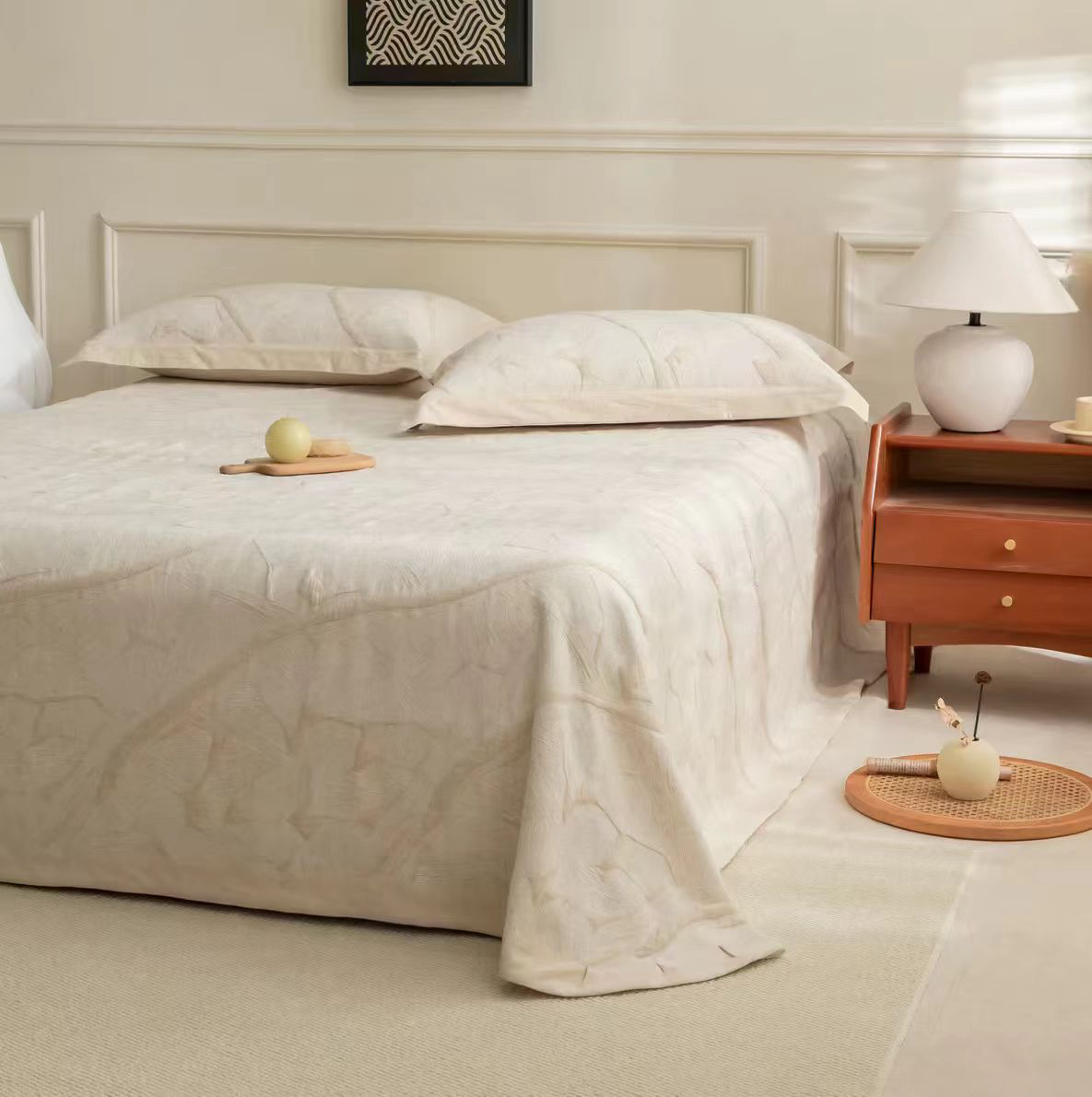 幕古（Mugu) “女明星”系列～实物惊艳一百倍棉麻床盖三件套～Y101