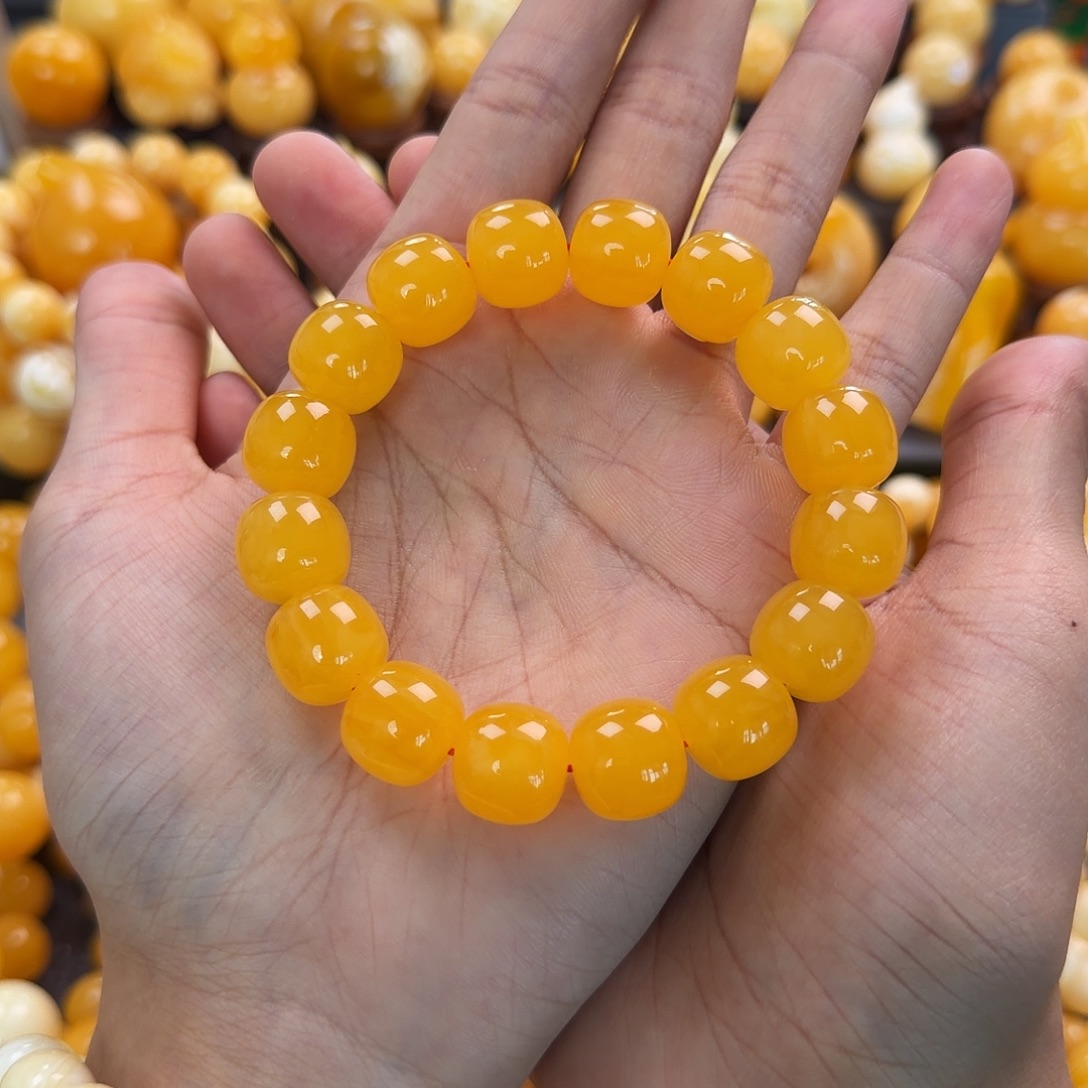 琥珀未镶嵌珠宝奇石14mm同料