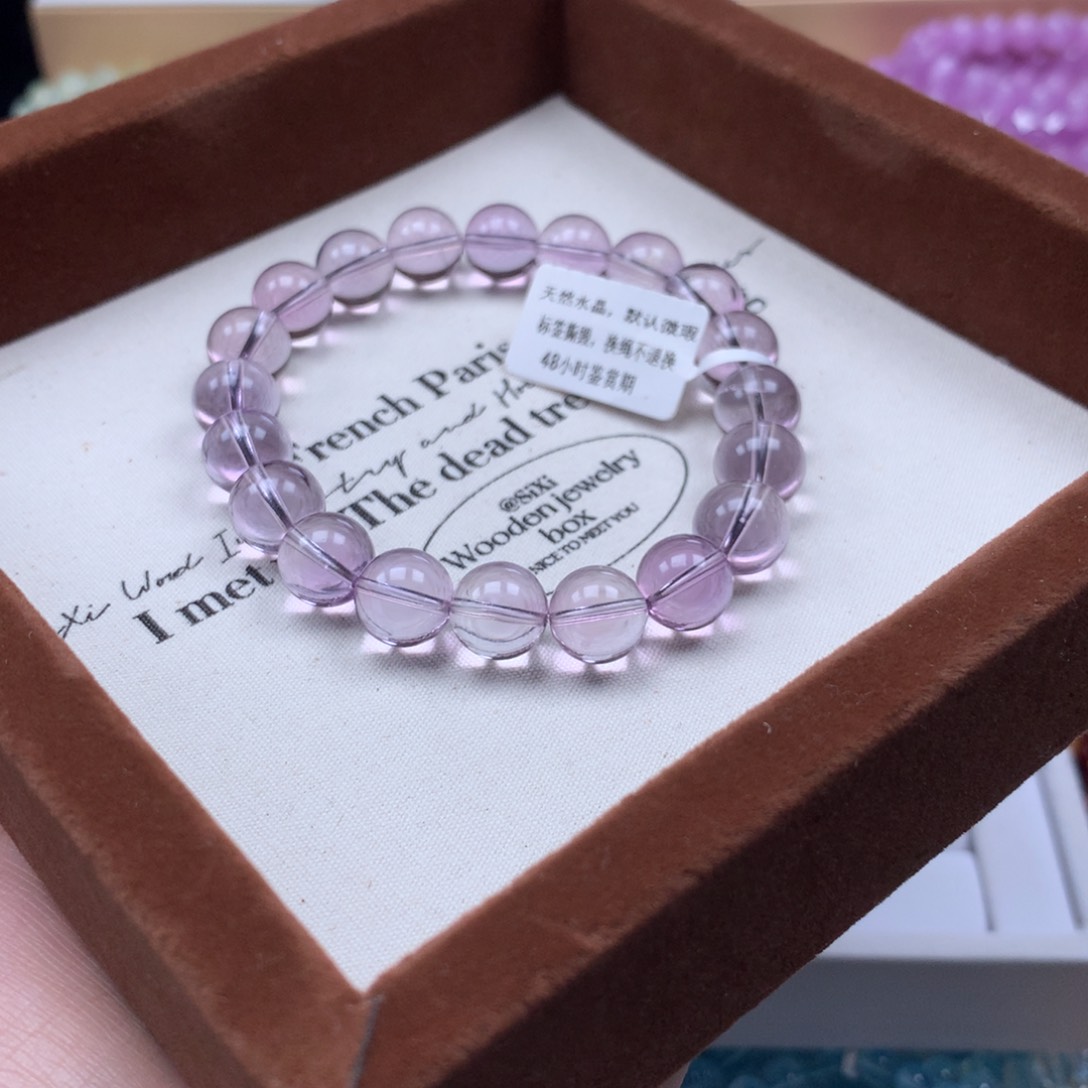 水晶手链未镶嵌极*安玻利维亚10mm 孔道已告知