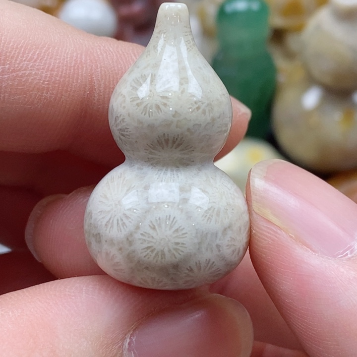 硅化珊瑚（珊瑚玉）颈饰未镶嵌没打孔