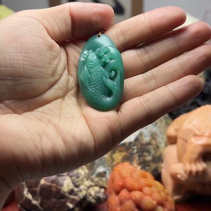 四川石雅安绿摆件