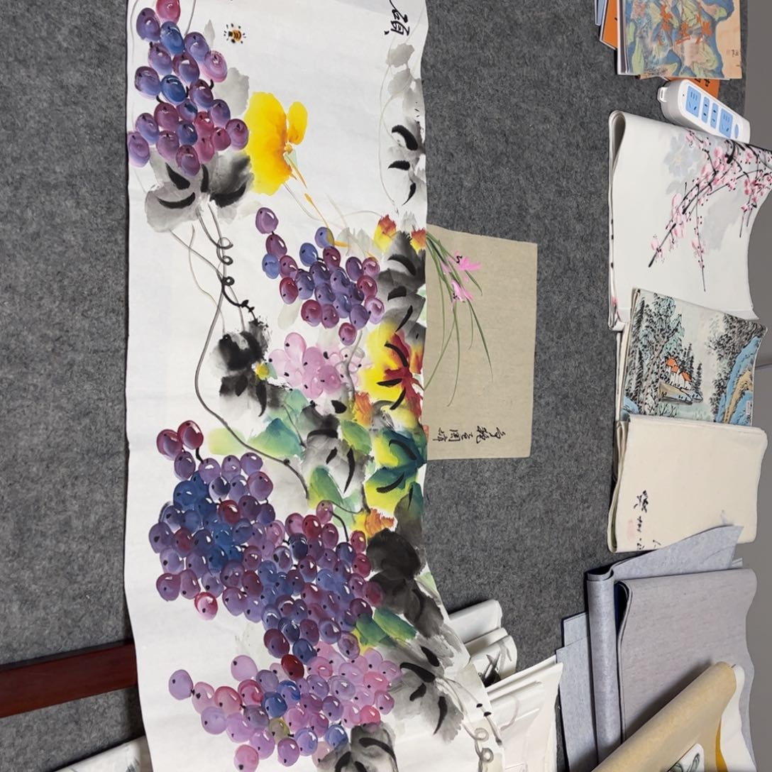 国画12.12纯手绘无边框作品