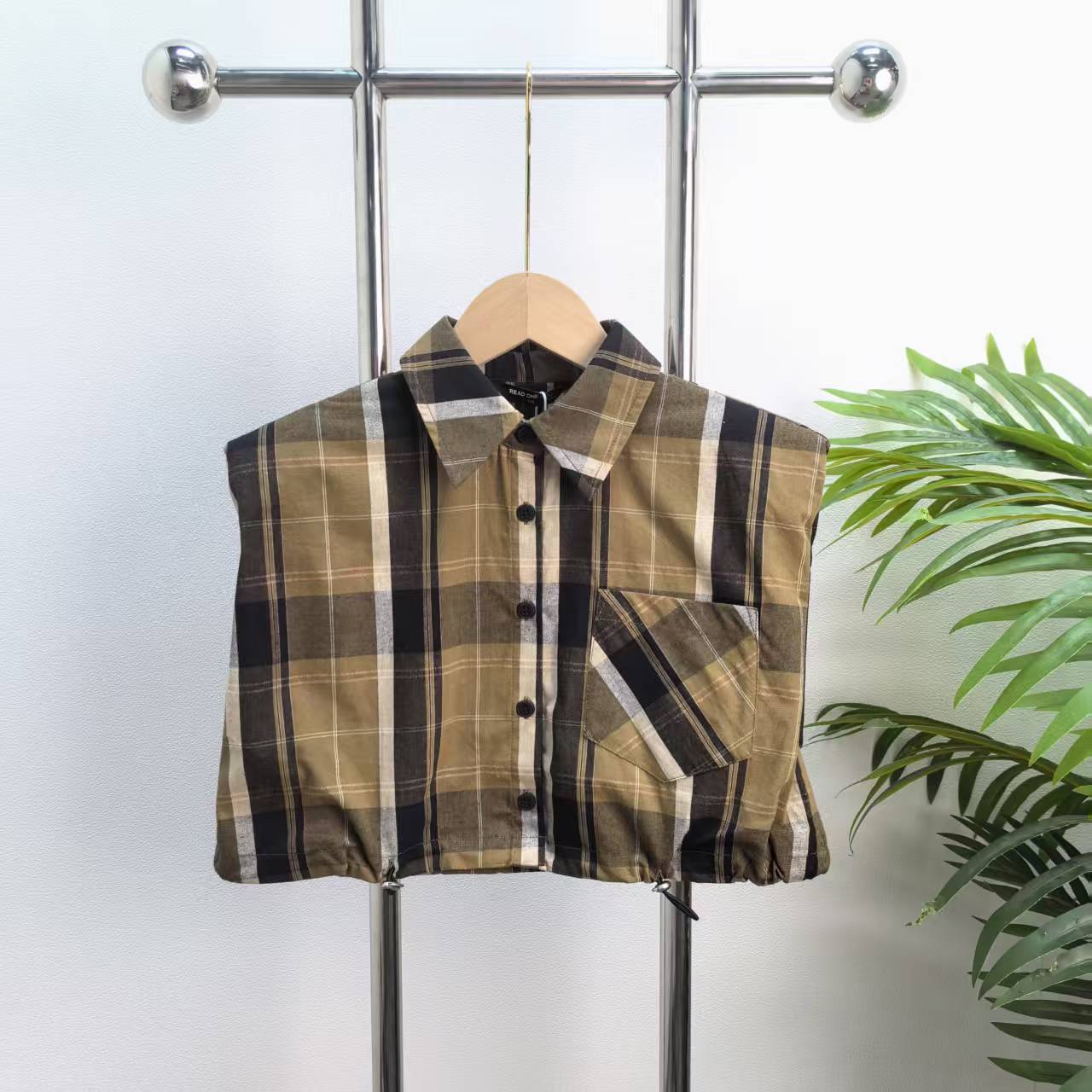 【7109C】卡其色衬衫B9-6