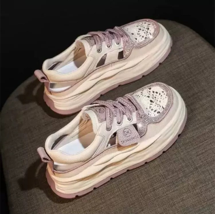 秋冬加厚女透气夏季时尚休闲鞋百搭时尚网面运动鞋1217