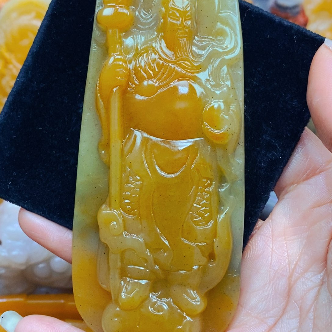 未镶嵌石英质玉（黄龙玉）吊坠(不含链)