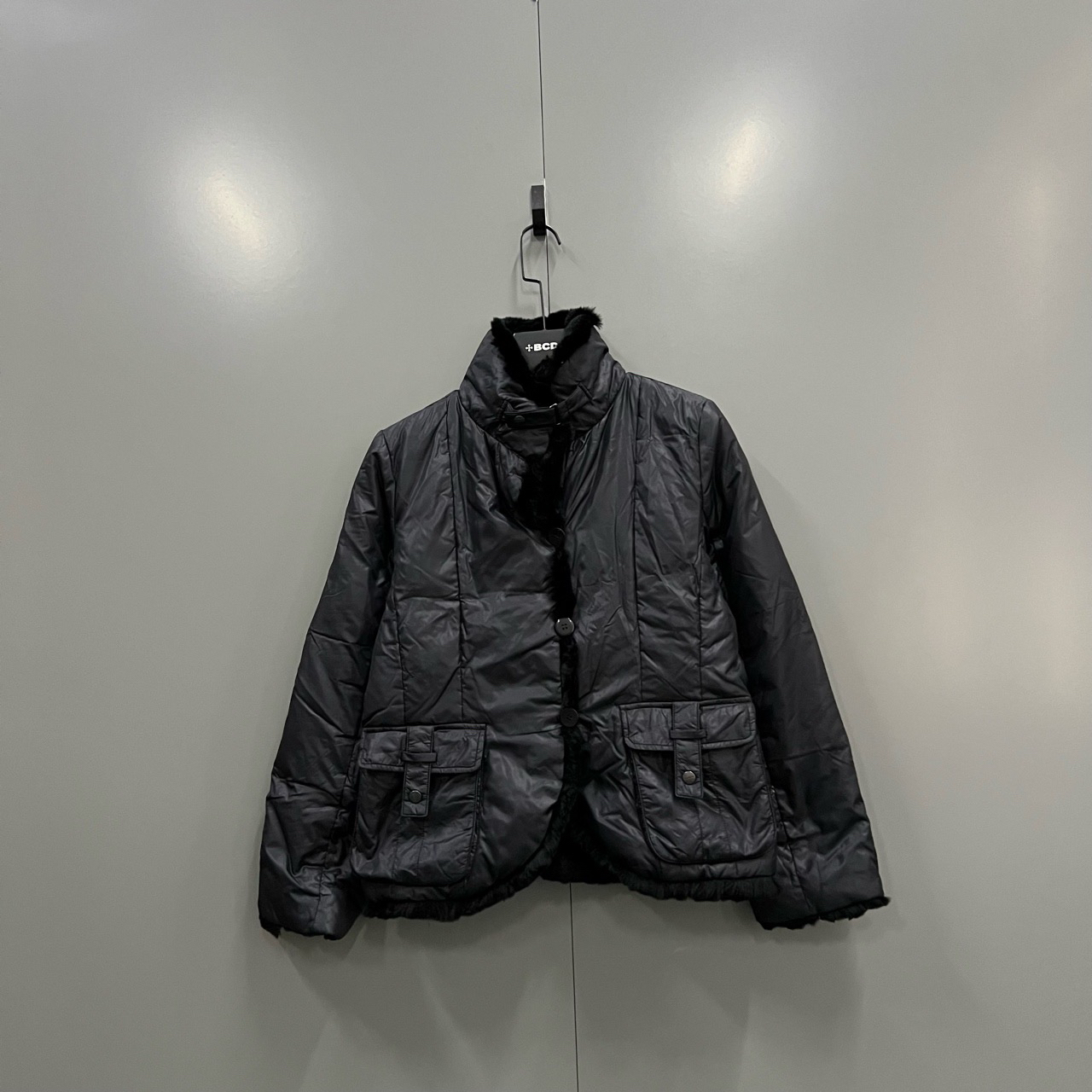 95新 MaxMara zz46 黑色棉服 34码/95新/005292