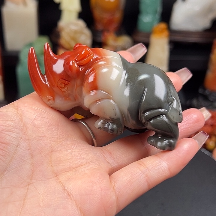 寿山石五彩高山石