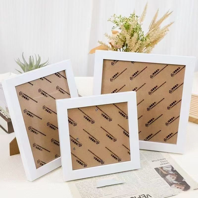 简约木质相框多种尺寸适用于钻石画油画挂墙带有机玻璃面