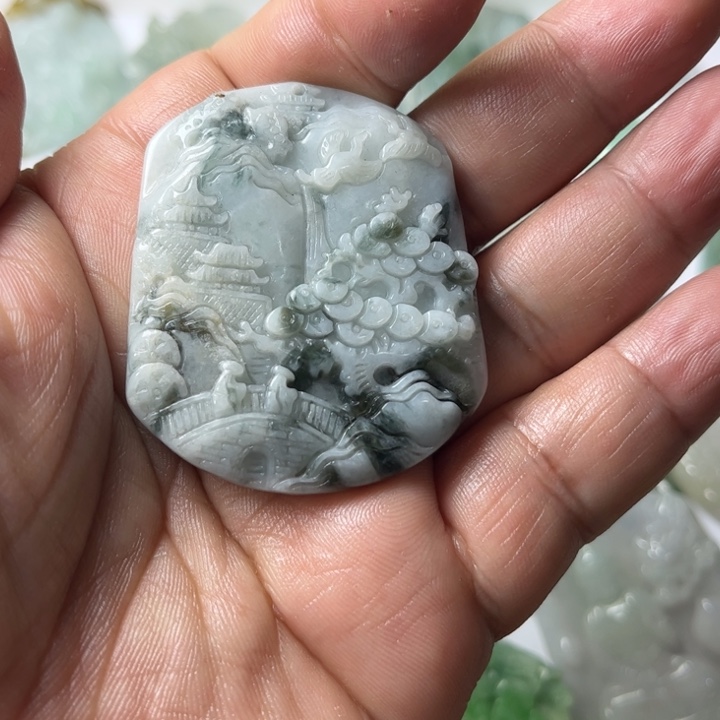 翡翠颈饰未镶嵌挂件