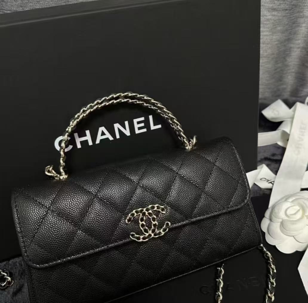 未使用 Chanel/香奈儿 多多奢品/香奈儿25s荔枝牛kelly手柄包/新