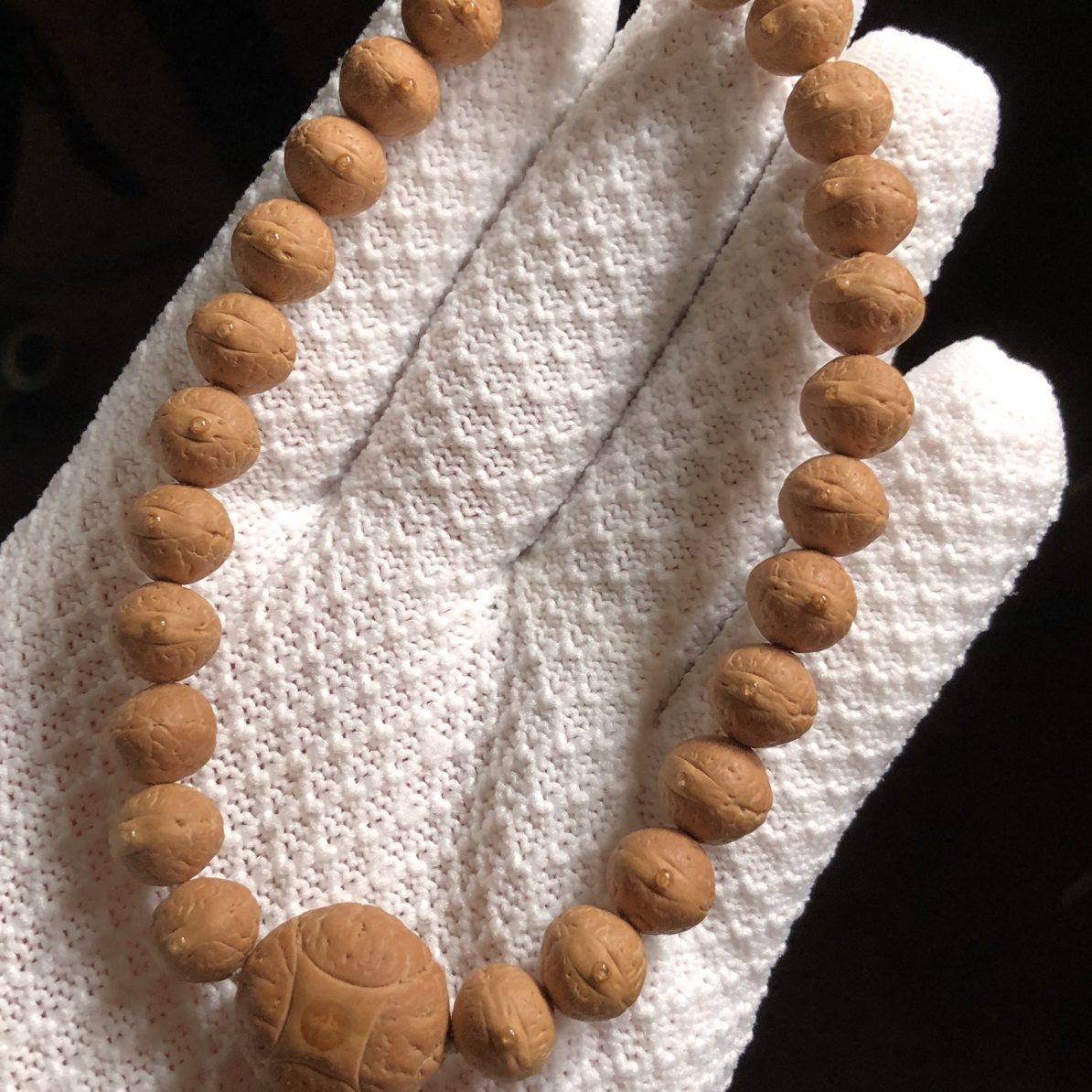 10.5mm实心籽矮桩尼泊尔小凤眼菩提手串23赠3一物一图