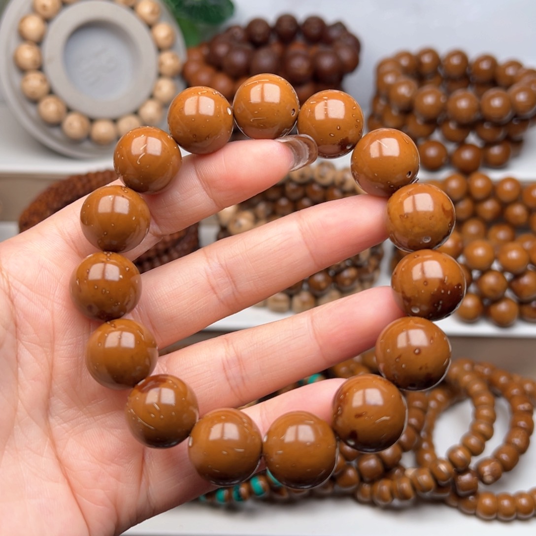 紫金鼠手串16光珠练手款