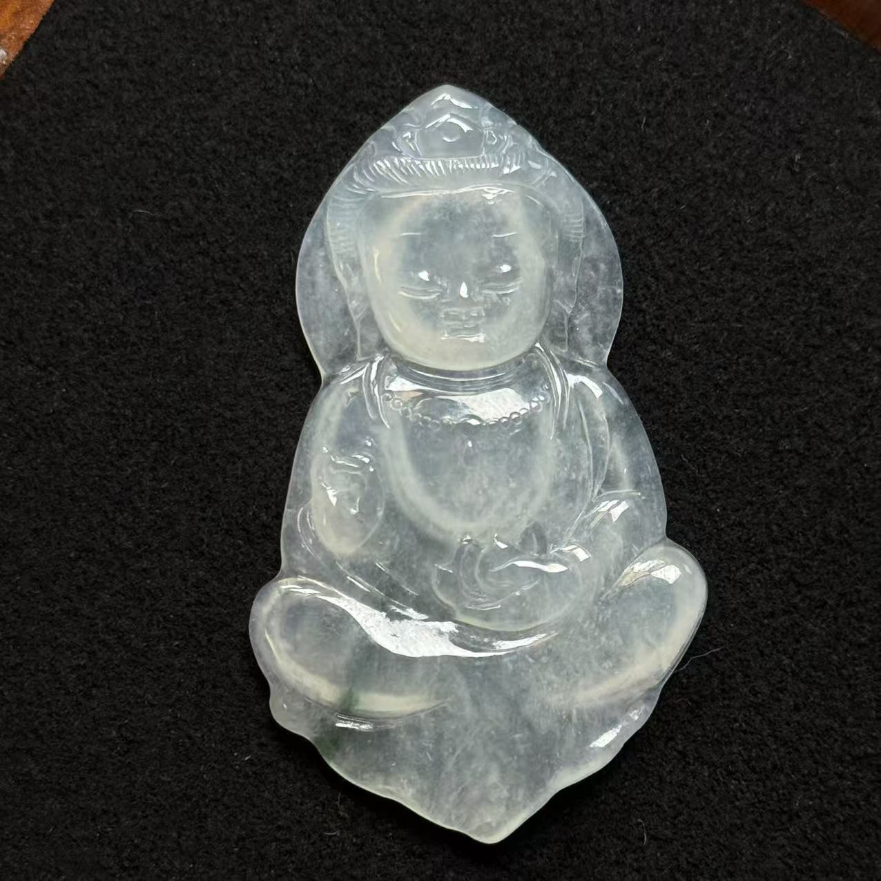 冰宝宝佛 翡翠吊坠