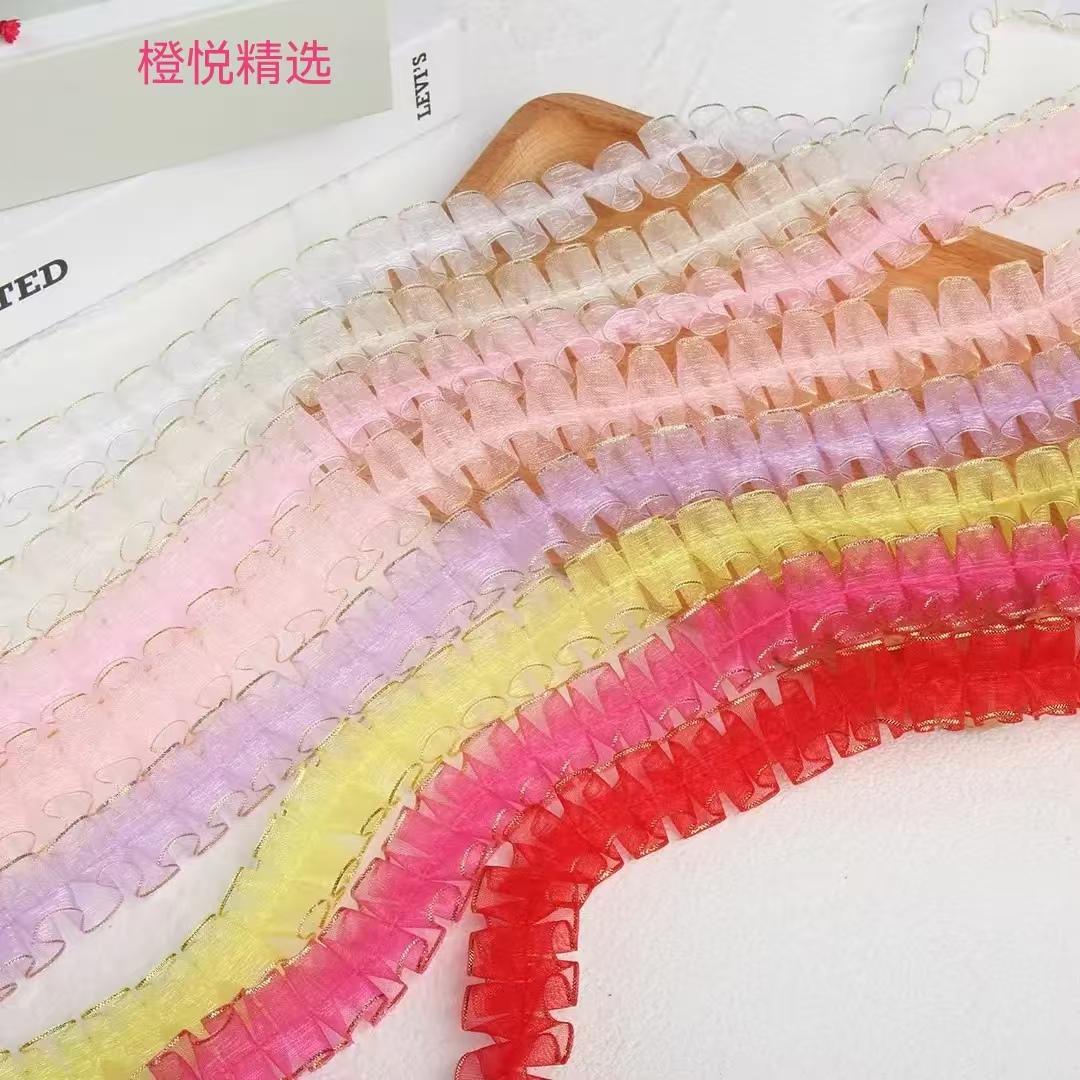 【达人专属】2.5cm金边鱼骨纱夜灯填充DIY材料彩灯饰品装饰纱
