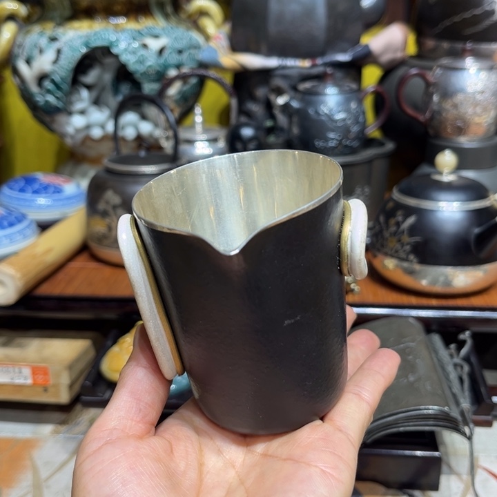 蜜安罐瓷香炉锡茶则