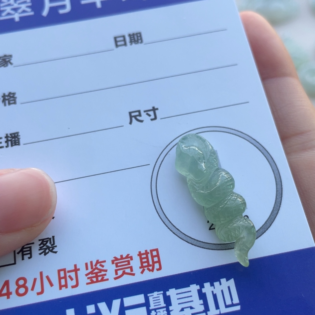 土***土翡翠未镶嵌颈饰小灵蛇