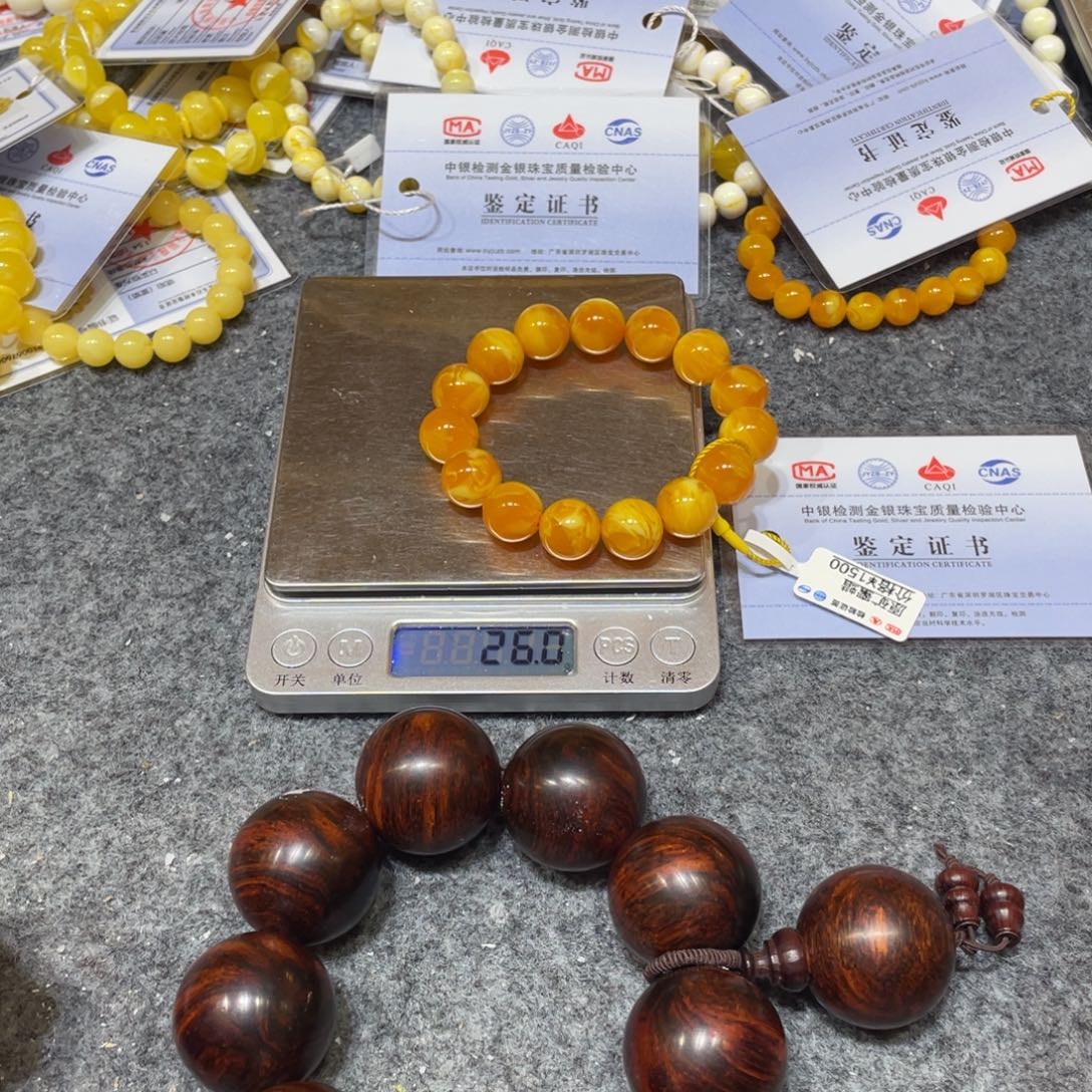 琥珀未镶嵌手链00000
