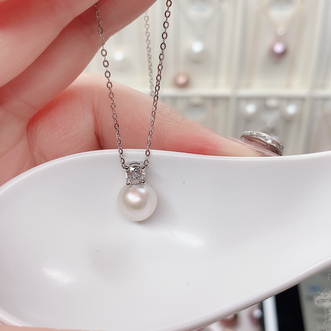 淡水珍珠吊坠(赠链)合金