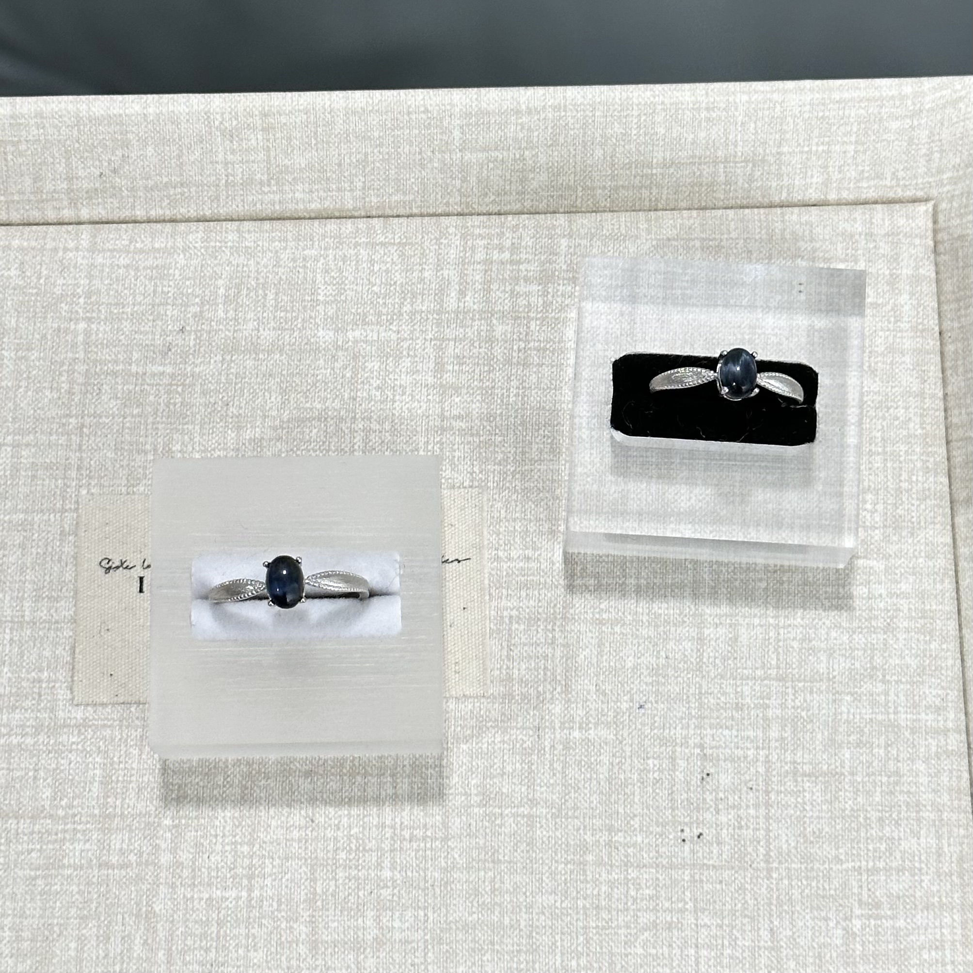 天然彼得石925银配饰戒指