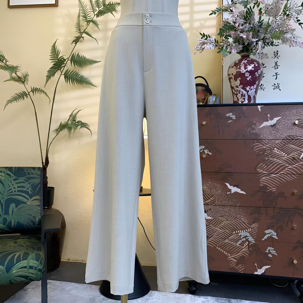 知羽.香云【语希】春夏大牌感时尚百搭显瘦九分直筒裤ZY6222