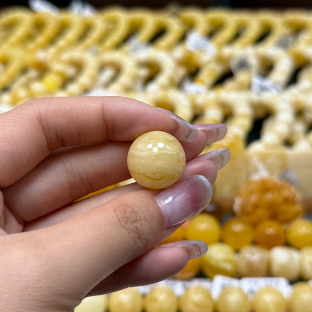 兰蜜珠宝天然原矿琥珀蜜蜡浓蜡千层雪虎皮圆珠17.3mm
