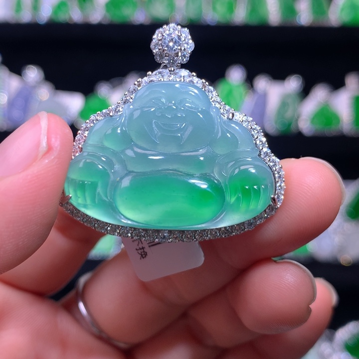 【闪购商品】颈饰银S925镶嵌翡翠天然翡翠