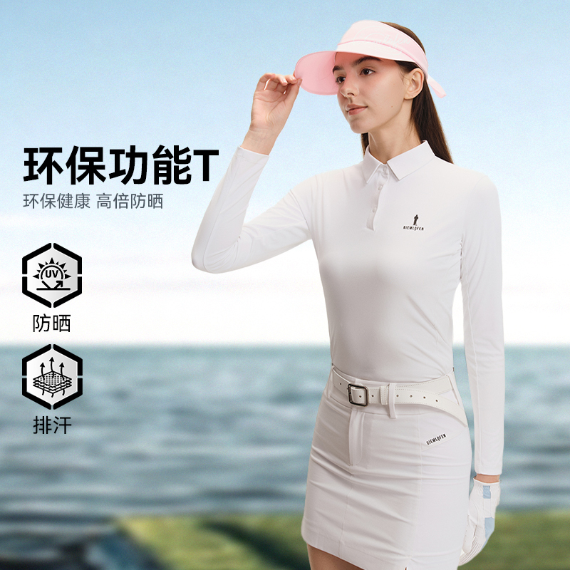 【吸湿排汗】比音勒芬高尔夫2025秋款女士运动休闲透气百搭长袖POLO
